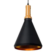 Lampy sufitowe - BLmeble Lampa wisząca czarno-złota Irene BLmeble - miniaturka - grafika 1