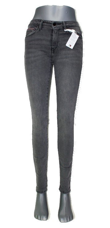 Jeansy Tommy Hilfiger Como WW0WW25686 wyszczupl. szare rurki oryg. -W25/L30