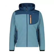 Kurtki męskie - CMP - Męska kurtka softshell z odpinanym kapturem, Hydro-Bluesteel, 52 - miniaturka - grafika 1