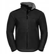 Kurtki męskie - Kurtka męska Softshell bardzo wytrzymała Czarny r. XL - miniaturka - grafika 1