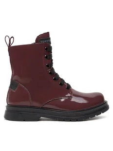 Tommy Hilfiger Botki T4A5-33588-0775 M Bordowy - Buty dla chłopców - miniaturka - grafika 1