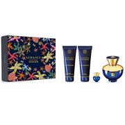 Zestawy kosmetyków damskich - Pour Femme Dylan Blue zestaw woda perfumowana spray 100 ml + miniatura wody perfumowanej 5 ml + żel pod prysznic 100 ml + balsam do ciała 100 ml - miniaturka - grafika 1