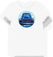 Koszulki i topy damskie - Koszulka damska biała z nadrukiem klasycznych ciężarówek S - miniaturka - grafika 1