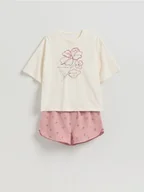 Moda i Uroda OUTLET - Reserved - Dwuczęściowa piżama - czerwony - miniaturka - grafika 1