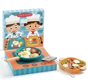 Zabawy w naśladowanie dorosłych - Warzywa na patelnie Cook & Scratch Djeco - miniaturka - grafika 1