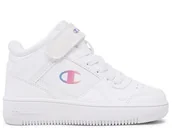 Buty dla dziewczynek - Buty dziecięce Champion S32489WW007 REBOUND VINTAGE MID G PS Białe - miniaturka - grafika 1