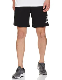 adidas Męskie szorty M FI 3BAR, czarne, L - Spodenki damskie - miniaturka - grafika 1