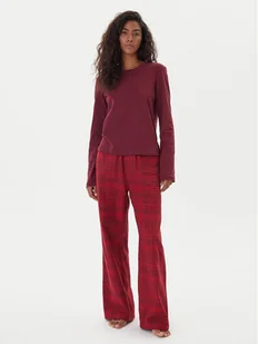 Calvin Klein Underwear Piżama LV00QS7579 Czerwony Regular Fit - Piżamy damskie - miniaturka - grafika 1