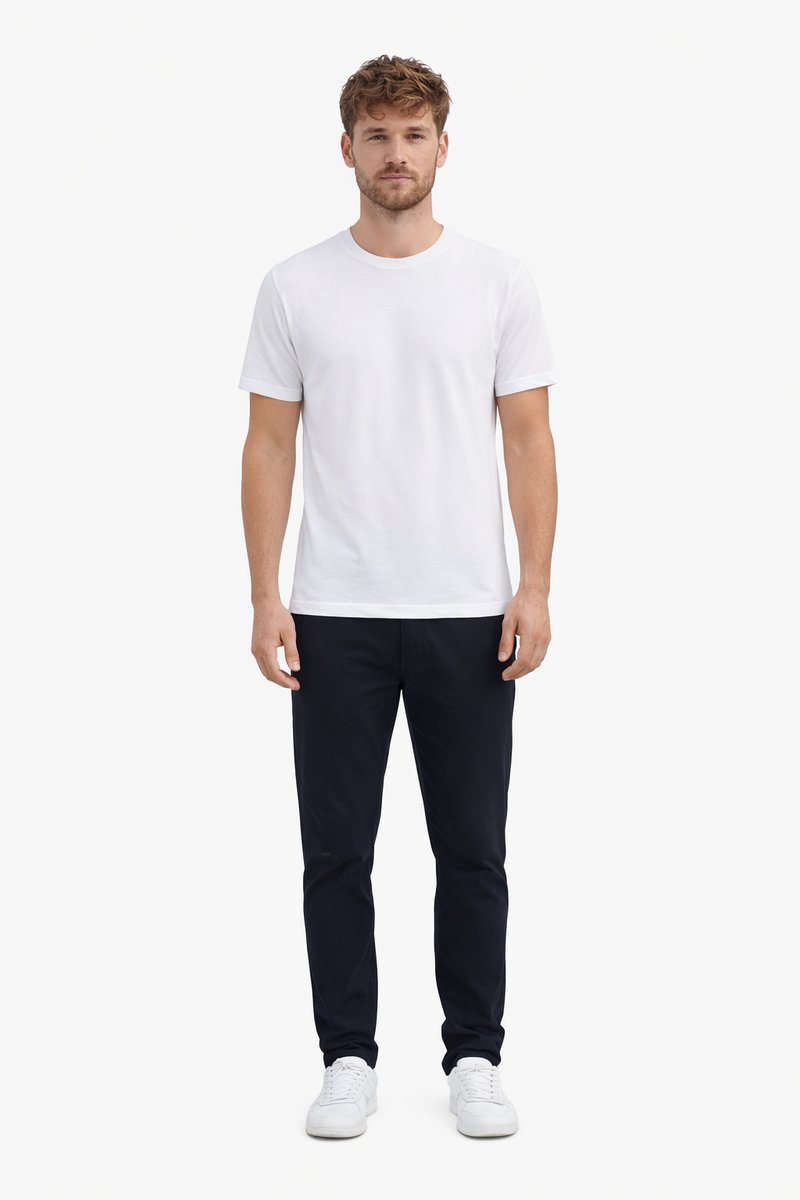 LINDBERGH BIAŁY T-SHIRT MĘSKI Z BAWEŁNY OKRĄGŁY DEKOLT 4-PAK XL I4A