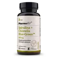 Odchudzanie i oczyszczanie - Pharmovit Spirulina + chlorella blue-green (500 mg) suplement diety 180 tab. - miniaturka - grafika 1