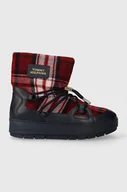 Śniegowce damskie - Tommy Hilfiger śniegowce TARTAN SNOWBOOT kolor granatowy FW0FW07612 - miniaturka - grafika 1