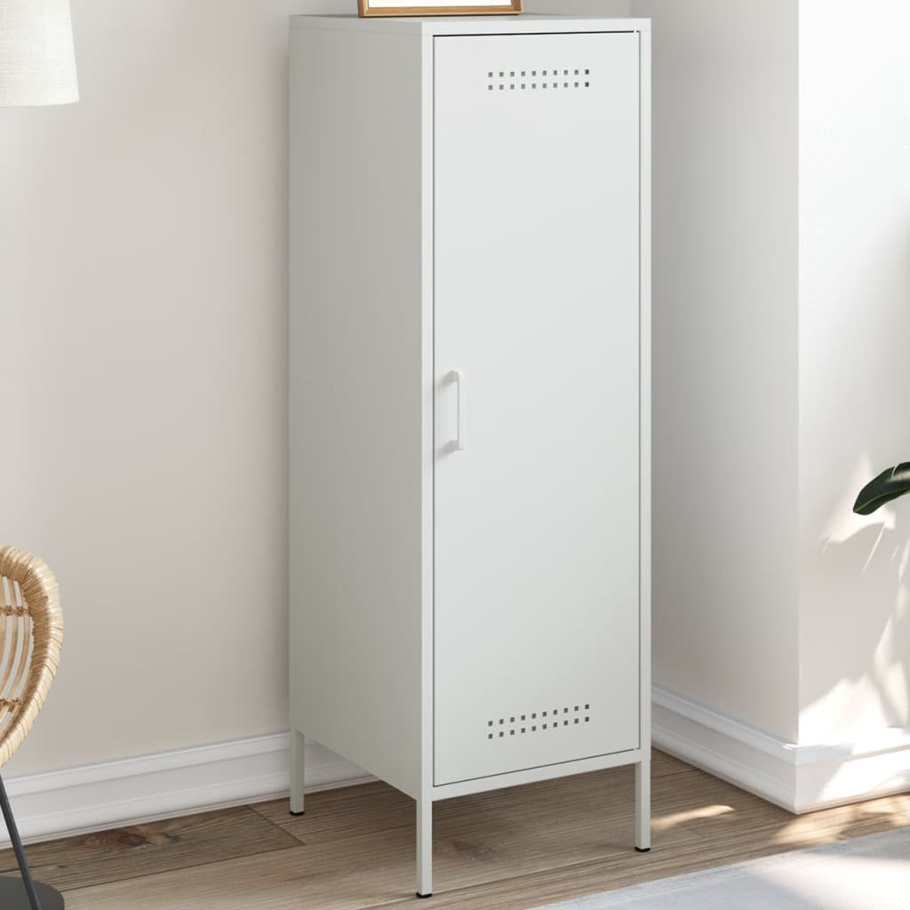 vidaXL Szafka, biała, 36x39x113 cm, stal