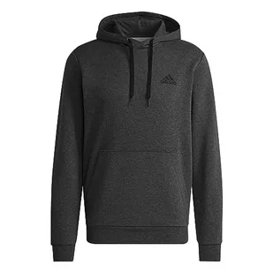 adidas Essentials męska bluza polarowa z kapturem, Ciemnoszary wrzosowy/czarny, S - Bluzy męskie - miniaturka - grafika 1