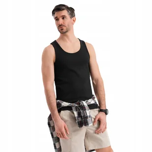 Koszulka męska bez rękawów tank top basic Ombre czarna OM-TSBT-0239 V3 S - Koszulki męskie Koszulka męska bez rękawów tank top basic Ombre czarna OM-TSBT-0239 V3 S - Koszulki męskie - miniaturka - grafika 1