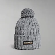 Czapki męskie - Męska Czapka zimowa NAPAPIJRI FEA 2 MEDIUM GREY MELANGE NP0A4GKA1601 – Szary - miniaturka - grafika 1