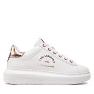 Sneakersy damskie - Sneakersy KARL LAGERFELD KL62538K Biały - miniaturka - grafika 1