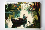 Malowanie po numerach - Wioślarz, łódź, statek, rzeka, malowanie po numerach - miniaturka - grafika 1
