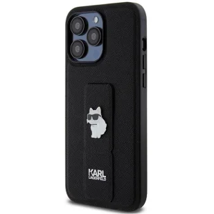 Etui Karl Lagerfeld Gripstand Saffiano Choupette Pins na iPhone 13 Pro / 13 - czarne - Etui i futerały do telefonów - miniaturka - grafika 2