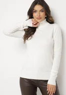 Swetry damskie - Biały Golf Sweter z Wiskozą i Kaszmirem Zailaya - miniaturka - grafika 1