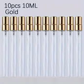 Pozostałe akcesoria kosmetyczne - TEMU 10-pak z wymiennymi butelkami perfum, przezroczyste szkło z aluminiowym atomizerem, przenośne butelki z rozpylaczem w 2 ml/3 ml/5 ml/10 ml, - miniaturka - grafika 1