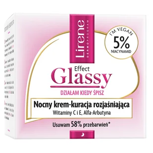 Lirene Effect Glassy nocny krem-kuracja rozjaśniająca 50ml - Kremy do twarzy - miniaturka - grafika 1