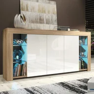Szafki RTV - Komoda Eden 164cm RTV ONE FURNITURE - Laminat Dębowy & Biały - miniaturka - grafika 1