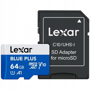 MEMORY MICRO SDXC 64GB UHS-I/W/A LMSBLPL064G-BNANG LEXAR - Karty pamięci - miniaturka - grafika 1