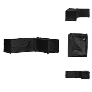 vidaXL Pokrowiec na meble ogrodowe w kształcie litery L 16 oczek 260x210x80 cm - Pokrowce ochronne na meble ogrodowe - Pokrowce na meble ogrodowe - miniaturka - grafika 1