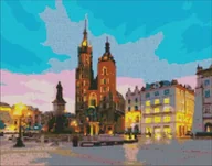 Malowanie po numerach - Diamentowa mozaika - Kraków wieczorem 40x50cm - Ideyka - miniaturka - grafika 1