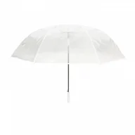 Parasole - Długi parasol przezroczysty GOLF, biała bordiura kod: UBUL0914 + Sprawdź na SuperWnetrze.pl - miniaturka - grafika 1