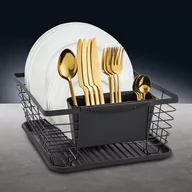 Suszarki do naczyń - Suszarka do naczyń Decor 36 x 30 x 14,5 cm czarna AMBITION - miniaturka - grafika 1