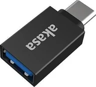 Adaptery i przejściówki - Adapter USB Akasa USB-C - USB Czarny AK-CBUB62-KT02 - miniaturka - grafika 1