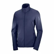 Bluzy sportowe męskie - Bluza Salomon Essential Lightwarm W Night Sky - miniaturka - grafika 1