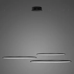 Altavola Design Lampa wisząca Nowoczesna lampa wisząca LED czarna Altavola okręgi ledowe LA075/CO3_80_in_3k_black LA075/CO3_80_in_3k_black - Lampy sufitowe - miniaturka - grafika 1