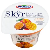 Woda - Skyr jogurt typu islandzkiego z mango i marakują Piątnica 150 g - miniaturka - grafika 1