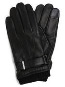 Rękawiczki - Calvin Klein - Skórzane rękawiczki męskie, czarny - miniaturka - grafika 1