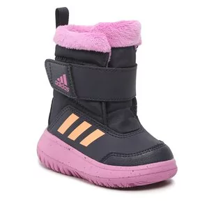 Buty dla dziewczynek - Śniegowce adidas - Winterplay I GZ6799 Legend Ink/Beam Orange/Pulse Lilac - grafika 1