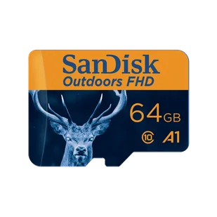 SanDisk Outdoors FHD MicroSDXC UHS-I Card with SD Adapter - 64GB Single Pack - SDSQUNR-064G-GN6VA - Karty pamięci - miniaturka - grafika 1
