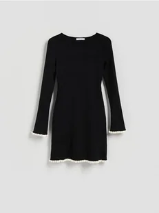 Reserved - Sukienka z wiskozą - czarny - Spódnice - miniaturka - grafika 1