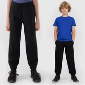 Spodnie i spodenki dla dziewczynek - Spodnie Dresowe Chłopięce 4F Joggery Sportowe Czarne 4FJWMM00TTROM1510 Czarny 128 - miniaturka - grafika 1