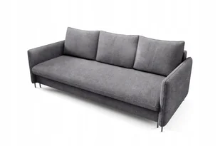 Tapicerowana szara sofa rozkładana BELIS BOUCLE z funkcją spania - Sofy i kanapy - miniaturka - grafika 1