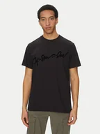 Koszulki męskie - G-Star Raw T-Shirt Floock G-Script D25148-C784 Czarny Regular Fit - miniaturka - grafika 1
