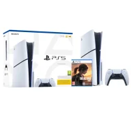 Konsole Playstation - Sony PlayStation 5 Slim E Chassis PS5 1TB z napędem + The Last of Us Part I - miniaturka - grafika 1