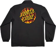 Kurtki męskie - kurtka męska SANTA CRUZ (THRASHER) FLAME DOT COACH JACKET Black - miniaturka - grafika 1
