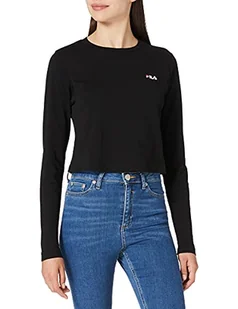 FILA Damska koszulka Eaven Cropped z długim rękawem, czarny, L - Koszulki i topy damskie - miniaturka - grafika 1