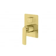 Baterie podtynkowe - KOHLMAN QW211EGDB Podtynkowa bateria wannowo-prysznicowa z trzema wyjściami GOLD BRUSHED - miniaturka - grafika 1