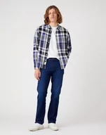 Koszule męskie - Wrangler 1 Pkt Shirt Męska Koszula W Kratę Długi Rękaw Stone Wash W5D6Cnx4Q-4Xl - miniaturka - grafika 1