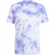 Koszulki męskie - Koszulka męska adidas All Szn Wash Tee niebiesko-biała IY6588 M - miniaturka - grafika 1