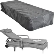 Pokrowce na meble ogrodowe - Mucola pokrowiec ochronny na meble ogrodowe plandeka zestaw kanapa sofa stół odporny na warunki atmosferyczne czarny - leżak 220x78x60 - miniaturka - grafika 1