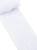 Rajstopy - Rajstopy dziewczęce bawełniane żakardowe białe kratka 116-122 - miniaturka - grafika 1